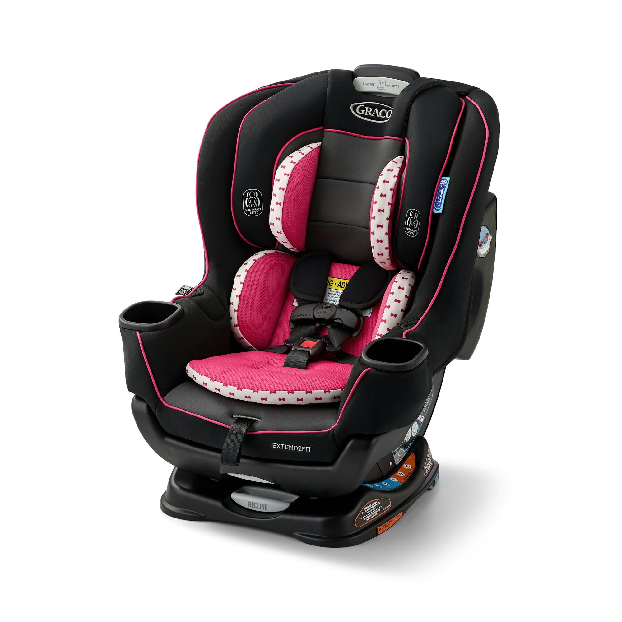 Graco Extend2Fit Convertible Car Seat, Kenzie, Pink