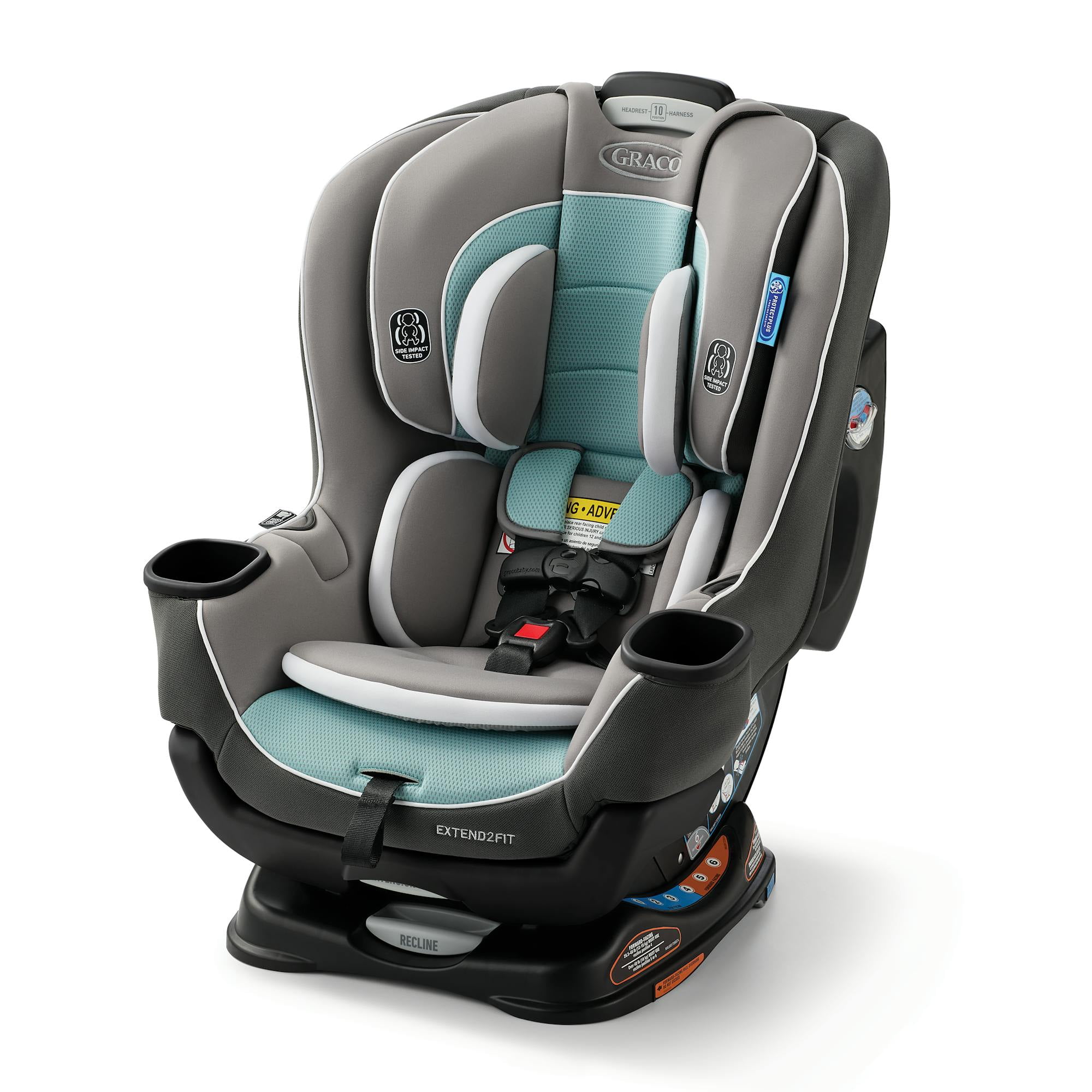 Graco Extend2Fit Convertible Car Seat, Spire, Blue - Walmart.com