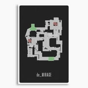 CSGO de_Mirage Map Poster; Gaming Wall Art