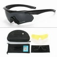 thumbnail image 1 of CS Gaming Goggles CS Wind Resistant Shooting Glasses HD 3 Lens Motocross Mountaineering Safety Glasses (Black B), 1 of 7