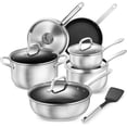 thumbnail image 1 of Koch Systeme CS 10 Piece Stainless Steel Pots and Pans Set, Cookware Set with Nonstick Coating for Professional Cooking, Oven & Dishwasher Safe, 1 of 6