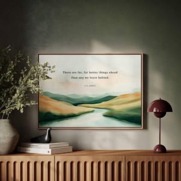 CS Lewis Far Better Things Ahead Poster, Poster Home Decor, Poster Only