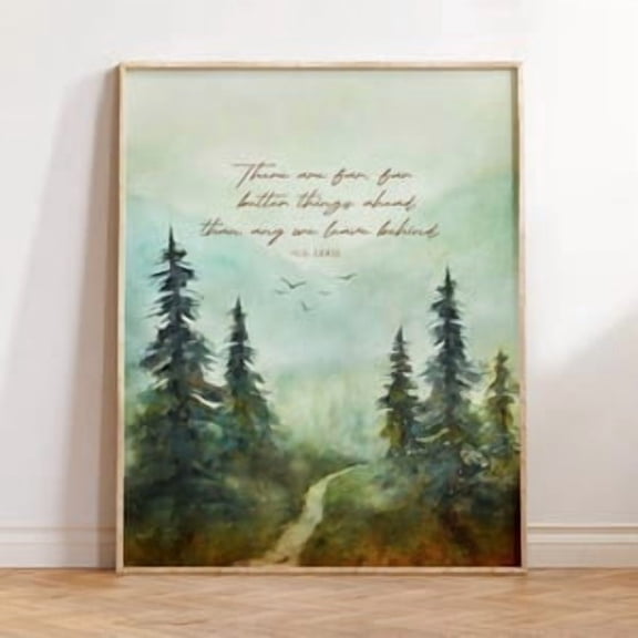 CS Lewis Far Better Things Ahead Poster, Poster Home Decor, Poster Only