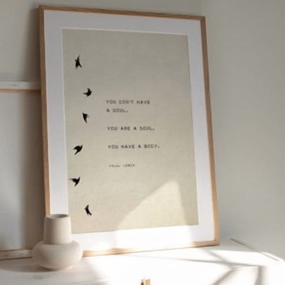 CS Lewis Inspirational Quote Poster, Poster Home Decor, Poster Only