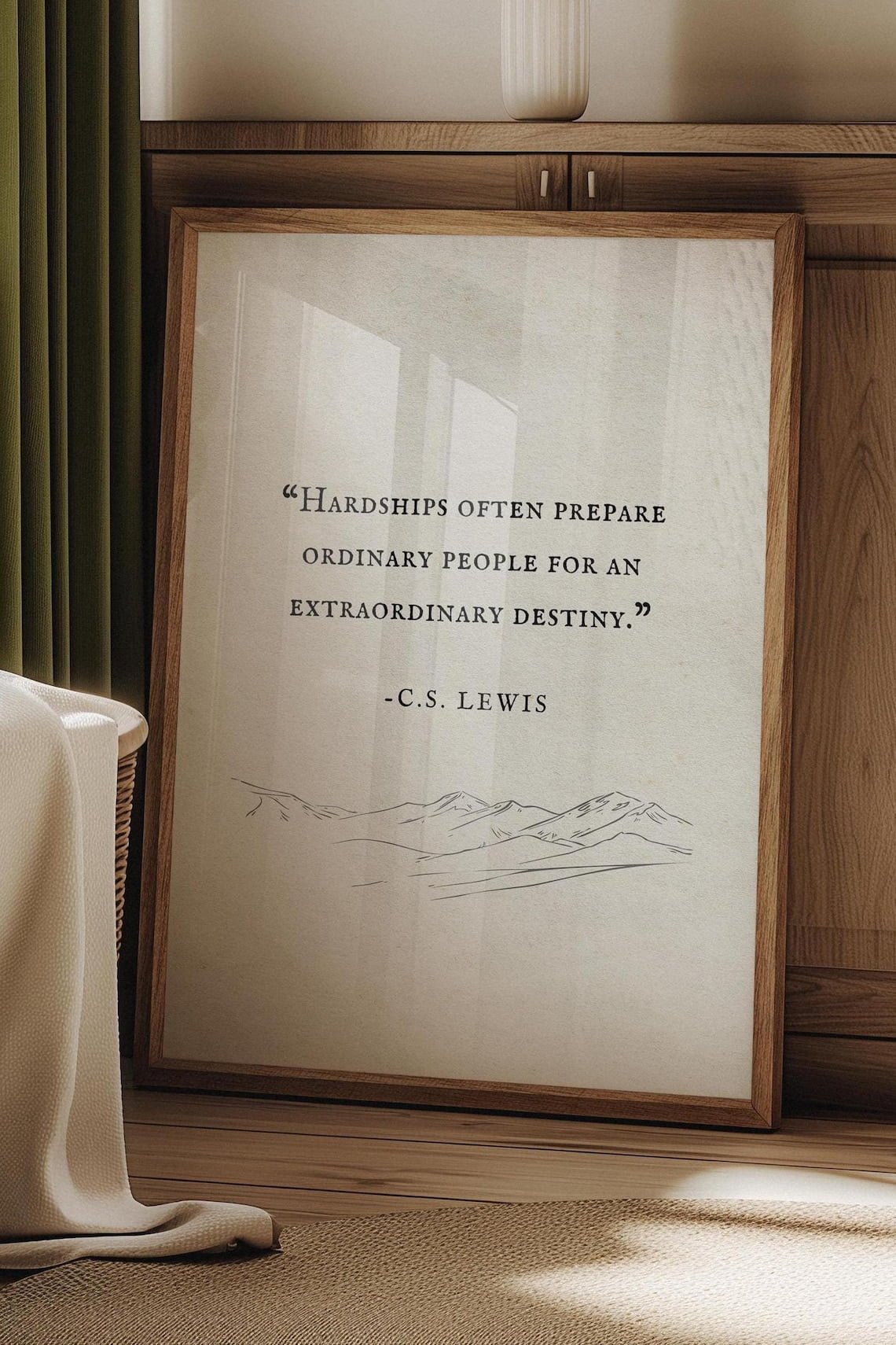 CS Lewis Quote Print Ordinary Destiny Literary Wall Art Book Lover ...