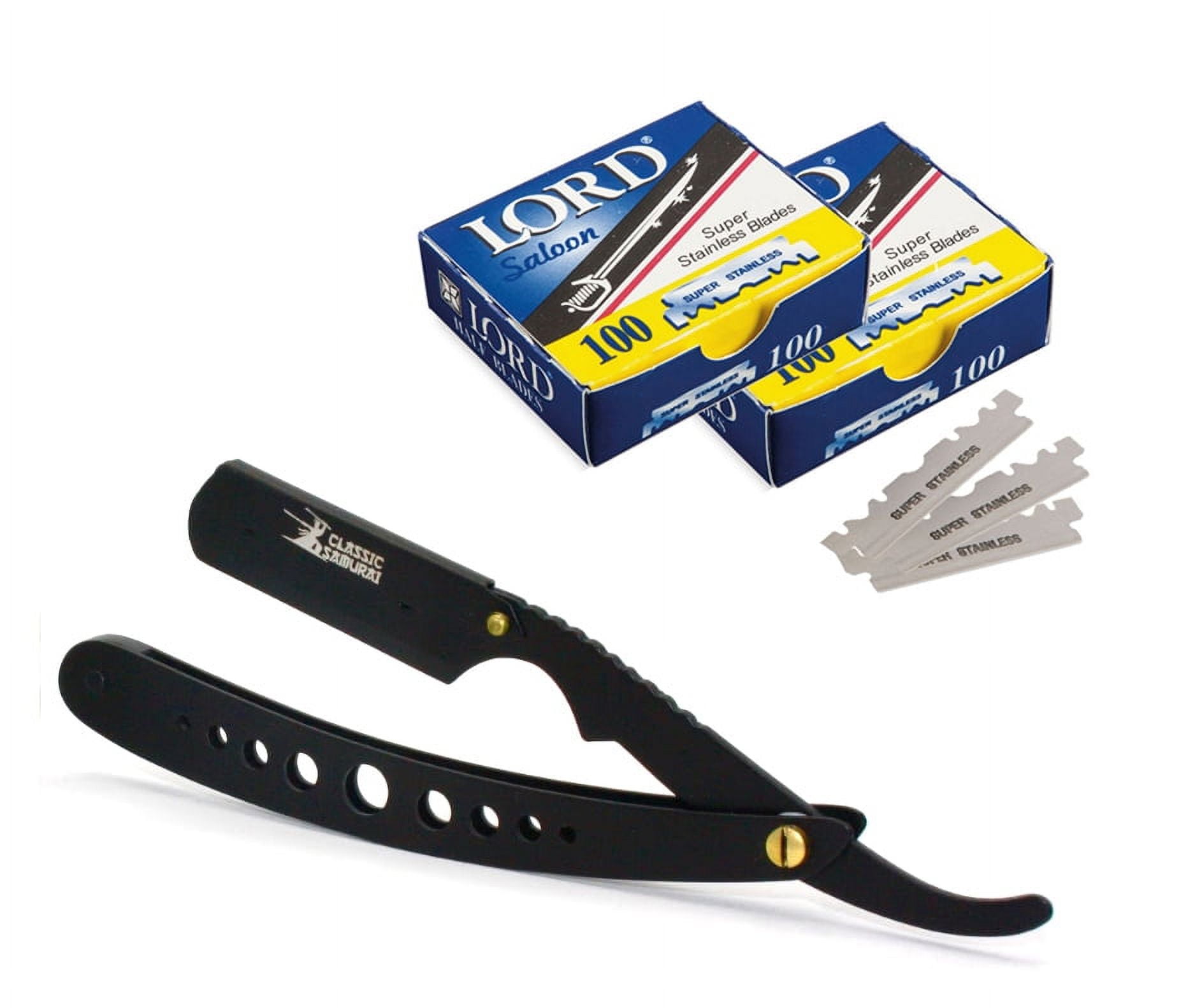 CS Matte Black New Ergonomic Design Folding Straight Razor, Shavette ...