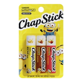 ChapStick Minions Lip Balm Set - Assorted Flavors, Kids Lip Balm, 3-Pack, 0.15 oz Each