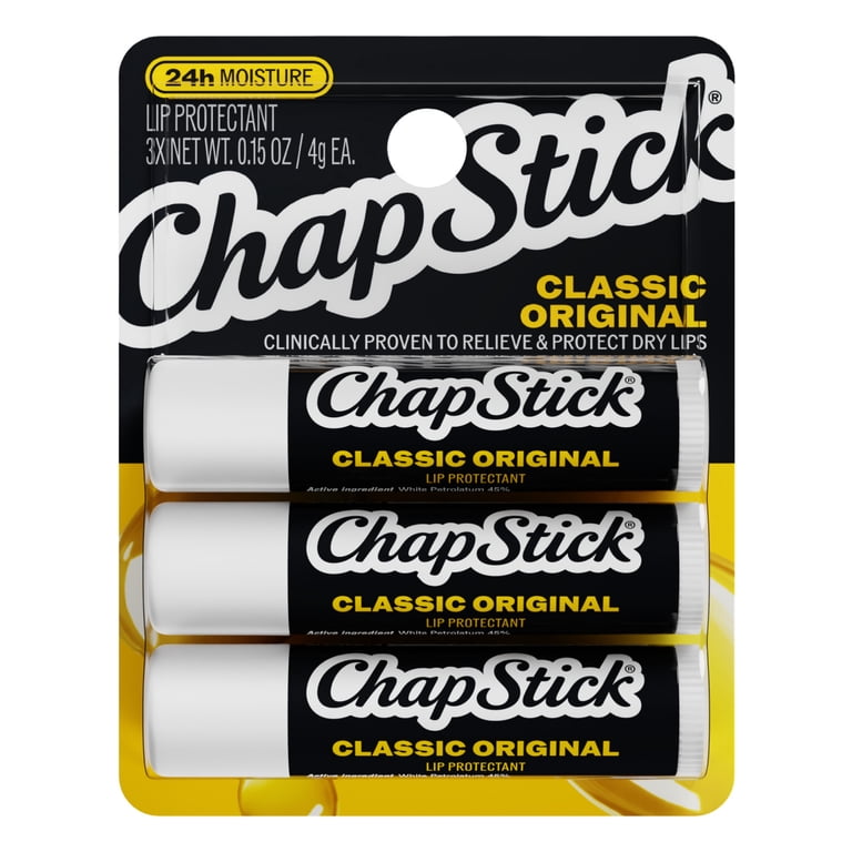 ChapStick Classic Original Lip Balm Stick, Lip Balm Set, 3-Count