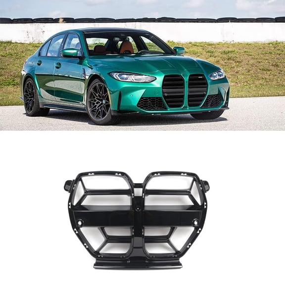 CS Style Front Kidney Grille for Automobile M3 G80 / Sport G82 2020-2024 – Luxury ABS Replacement – Enhanced Airflow – Durable and Sporty Design – Automotive Grille Guard – Gloss Black