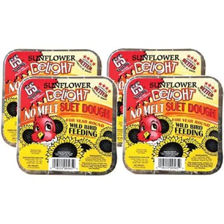 CS Sunflower Delight No Melt Suet Dough Bird Food 11.75 oz. 4-Pack