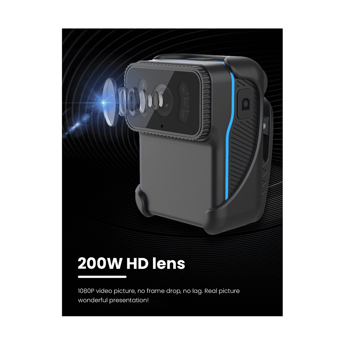 CS02 1080P HD Portable Body Action Camera WiFi DV Camcorder Loop