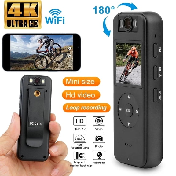 CS09 Ultra HD 4K Mini Camera WiFi Portable Small Digital Video Recorder Police BodyCam Infrared Night Vision Miniature Camcorder