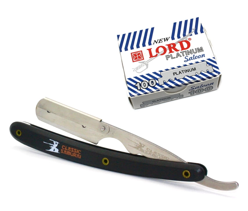 CS101 Black Stainless Steel Professional Barber Straight Edge Razor