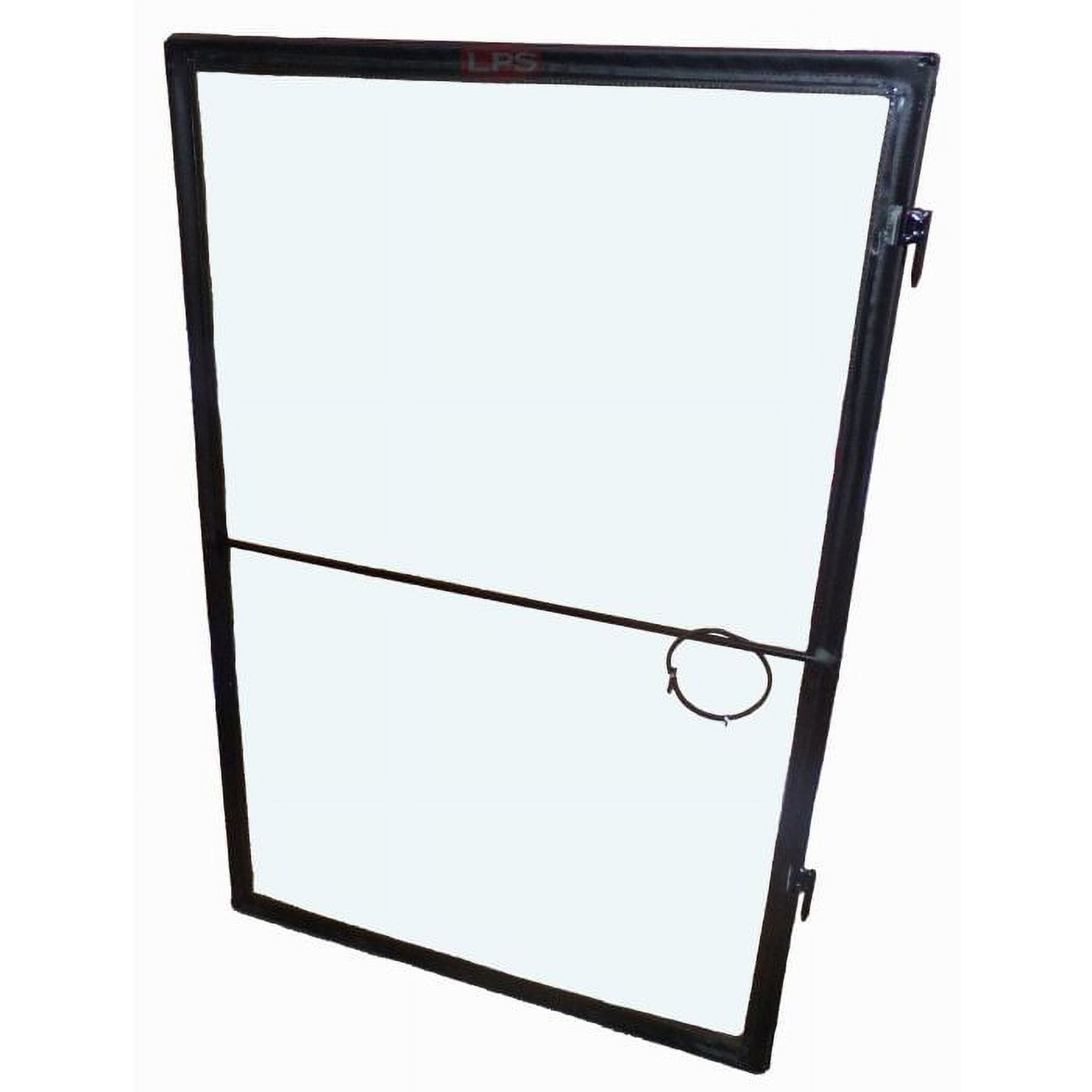 CS291Z21RD Case 1845C Skid Steer, Vinyl Cab Enclosure Replacement Door w/ Hinges