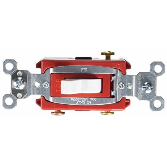 CS320WCC 3-Way Toggle Switch, White, 120/277-Volt, 20-Amp - Quantity 1