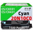 thumbnail image 1 of CS331 CS431 Cyan Toner Cartridge Replacement 20N10K0 20N10C0 20N10M0 20N10Y0 Compatible for Lexmark CS331 CX331 CS331dw CS331adwe CX331adwe CX431 CS431dw CX431adw Printer (Cyan Toner 1500Pages), 1 of 6