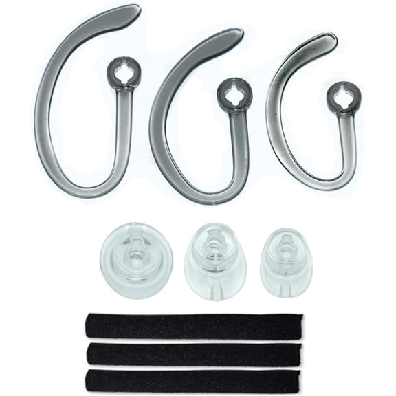 CS540 Eartips Set, Ear Hook Loops, Comfortable Ear Tips Foam Spare Ear Gels Secure Fit for Plantronics CS540 Savi W440 W740 W745 WH500 Headset 9pcs in a Box (S+M+L)