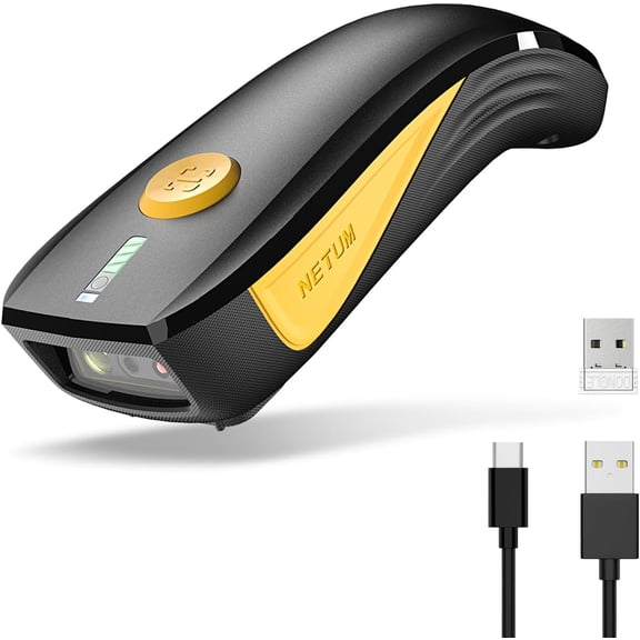 CS7501 QR Code Scanner Upgraded Bluetooth Barcode Scanner, Mini Portable 1D & 2D Barcode Reader for Inventory Management, Cordless Image Scanner for Tablets, Android, iOS, PC, and POS Systems