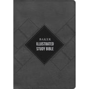 CSB Baker Illustrated Study Bible, Charcoal Leathertouch, Hardcover