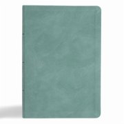 CSB Giant Print Single-Column Bible, Earthen Teal Suedesoft Leathertouch, Hardcover
