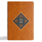 CSB Jesus Daily Bible, Camel Leathertouch Guided Readings Showing Christ Throughout Scripture, Hardcover