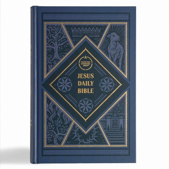 CSB Jesus Daily Bible, Hardcover: Guided Readings Showing Christ Throughout Scripture, (Hardcover)