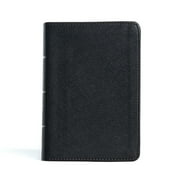 CSB Large Print Compact Reference Bible, Black Leathertouch, Hardcover