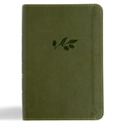 CSB Large Print Compact Reference Bible, Digital Study Edition, Olive Leathertouch, Hardcover