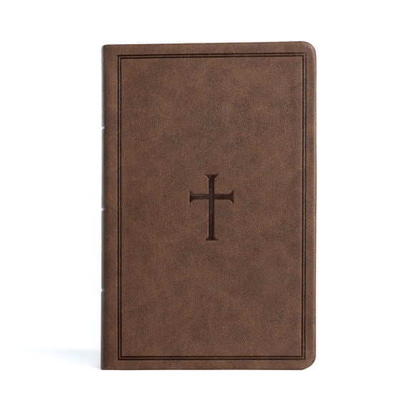 CSB Large Print Personal Size Reference Bible, Brown Leathertouch, (Hardcover)