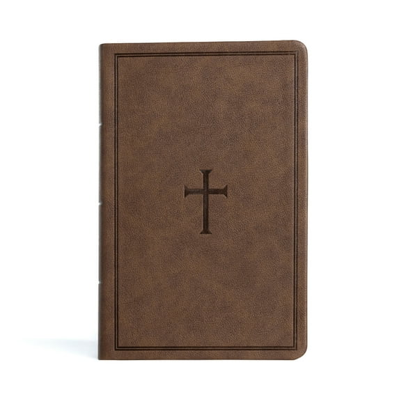 CSB Large Print Personal Size Reference Bible, Brown Leathertouch, (Hardcover)