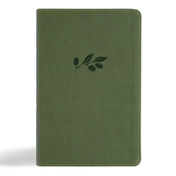 CSB Large Print Personal Size Reference Bible, Digital Study Edition, Olive Leathertouch, Indexed, (Hardcover)