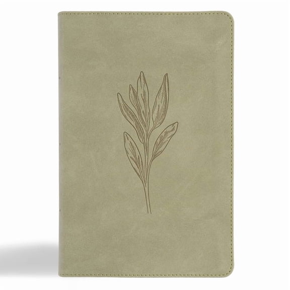 CSB Large Print Personal Size Reference Bible, Digital Study Edition, Sage Suedesoft Leathertouch, Indexed, (Hardcover)