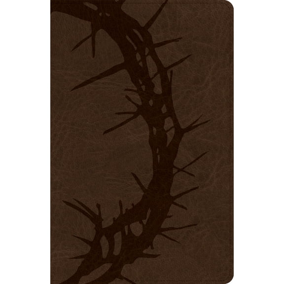 CSB Large Print Personal Size Reference Bible, Optimal Type, Digital Study Edition, Brown Crown of Thorns Leathertouch, (Hardcover)