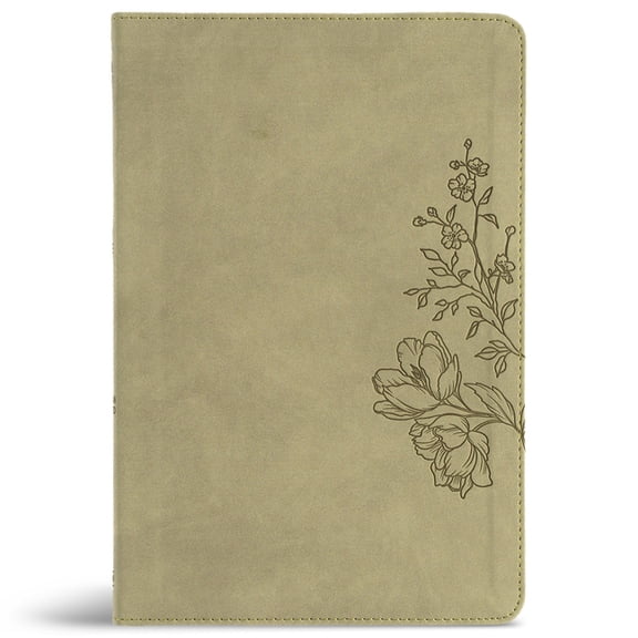 CSB Large Print Thinline Bible, Digital Study Edition, Sage Suedesoft Leathertouch, (Hardcover)