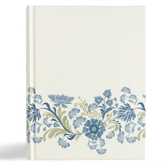 CSB Notetaking Bible, Large Print Edition, Cream Floral Cloth Over Board, (Hardcover)
