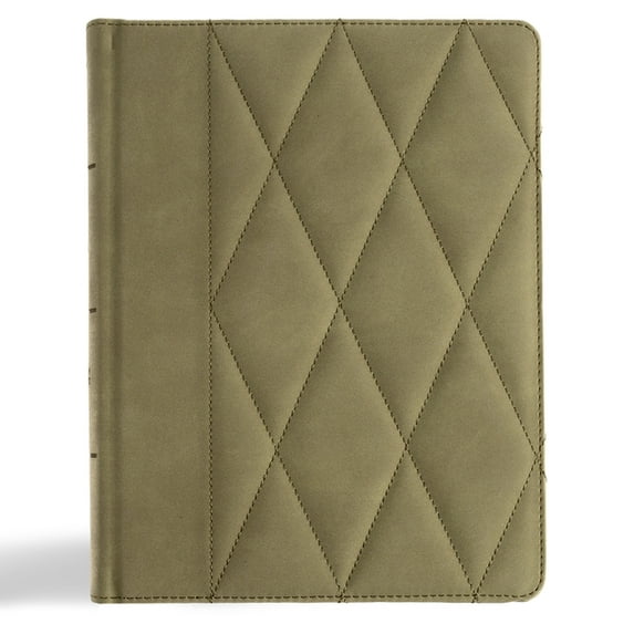 CSB Notetaking Bible, Large Print Edition, Sage Suedesoft Leathertouch Over Board, (Hardcover)