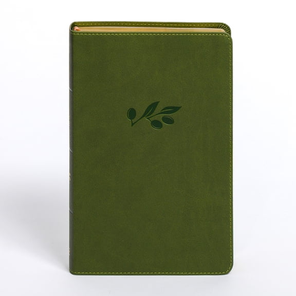 CSB Personal Size Giant Print Bible, Olive Leathertouch, (Hardcover)