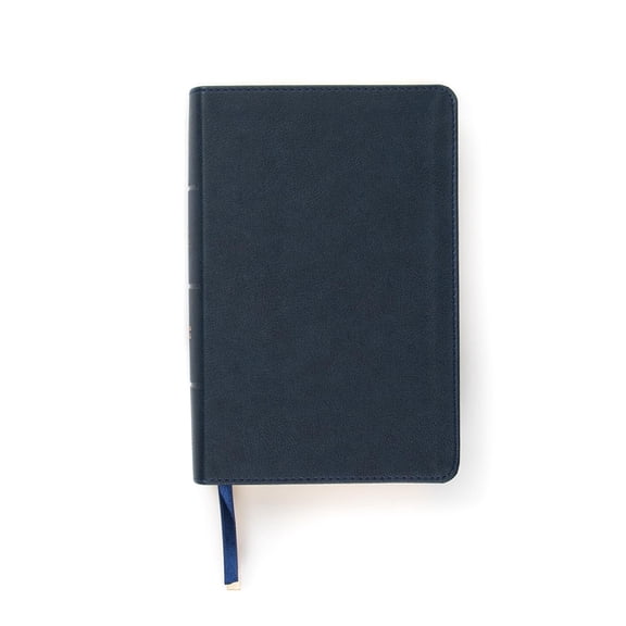 CSB Single-Column Compact Bible, Navy Leathertouch, (Hardcover)