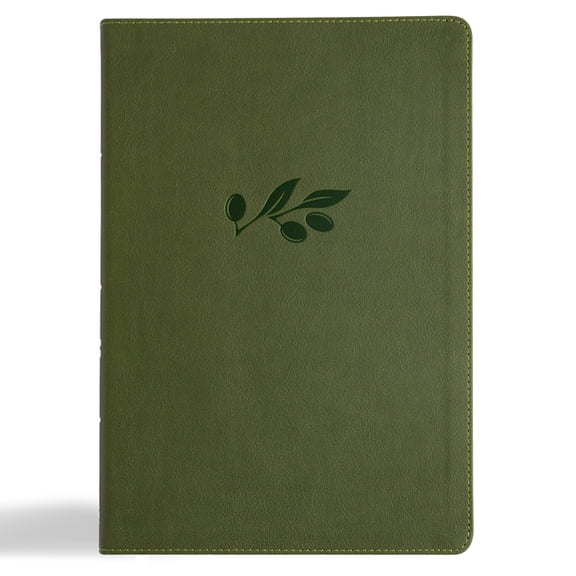 CSB Super Giant Print Reference Bible, Digital Study Edition, Olive Leathertouch, Indexed, (Hardcover)