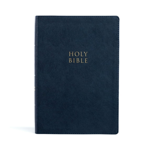 CSB Super Giant Print Reference Bible, Navy Leathertouch, (Hardcover)
