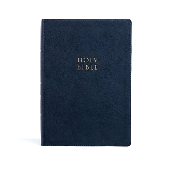 CSB Super Giant Print Reference Bible, Navy Leathertouch, Indexed, (Hardcover)
