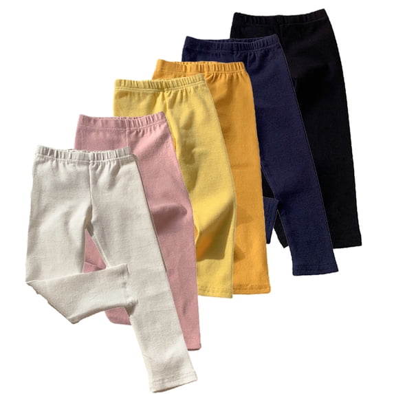 CSCHome Baby Girls Leggings Pants,Toddler Solid Color Yoga Pants Bottom Pants for 1-10 Years