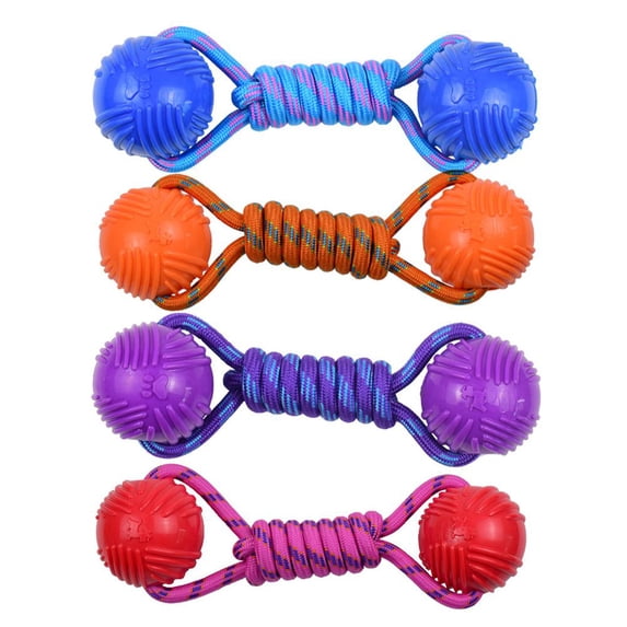 CSCHome 10" Pet Ball with Rope Toys for Dogs Puppy Ball On a Rope Reward and Exercise Toy as Replacement to Chase and Tug