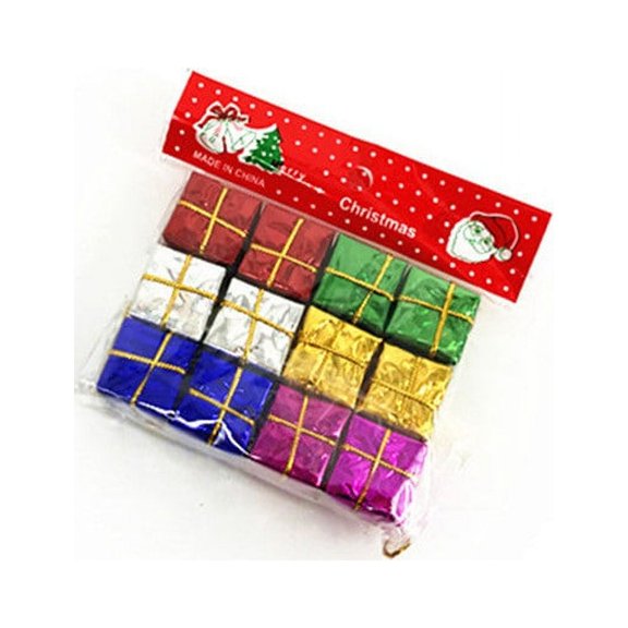 CSCHome 12 PCS Exquisite Beautiful Christmas Tree Small Gift Boxes Hanging Decorations Party Favors for Home Decor