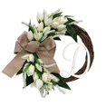 thumbnail image 1 of CSCHome 15 Inch Tulip Wreath Decorations, Fake Flower Mini Garland, House Decoration Hanging Suitable for Spring, Summer, Winter, Home, Wedding, Holiday Decoration, 1 of 4