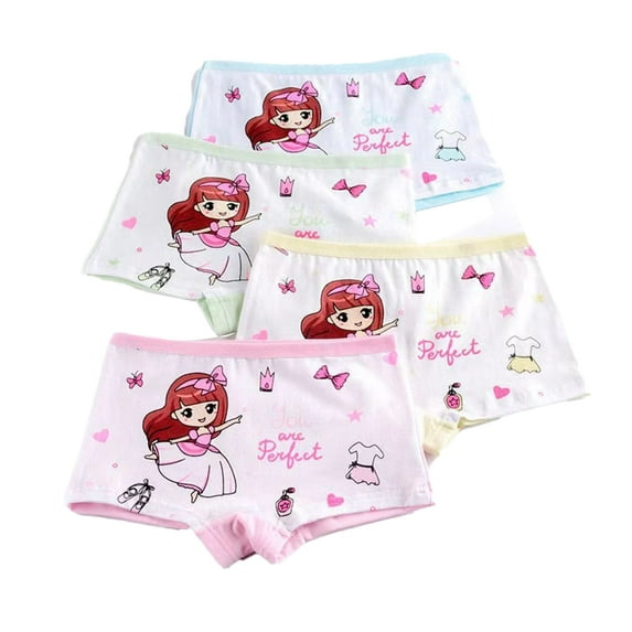 CSCHome 5PCS Girls Princess Underwear Soft Cotton Briefs Multipacks Breathable Toddler Panties Kids 2-12T