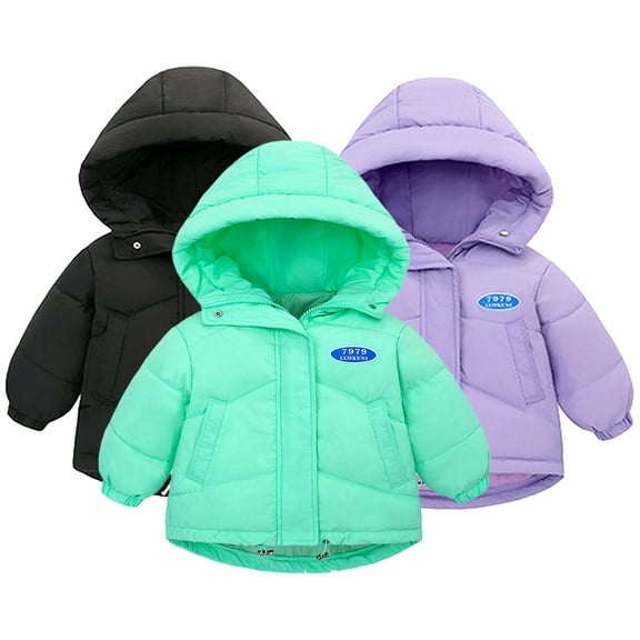 CSCHome 2-8Y Toddler Girl Boys Lightweight Jacket down Jacket Hooded Zipper Warm Kids Comfortable Girls' down Coats & Jackets
