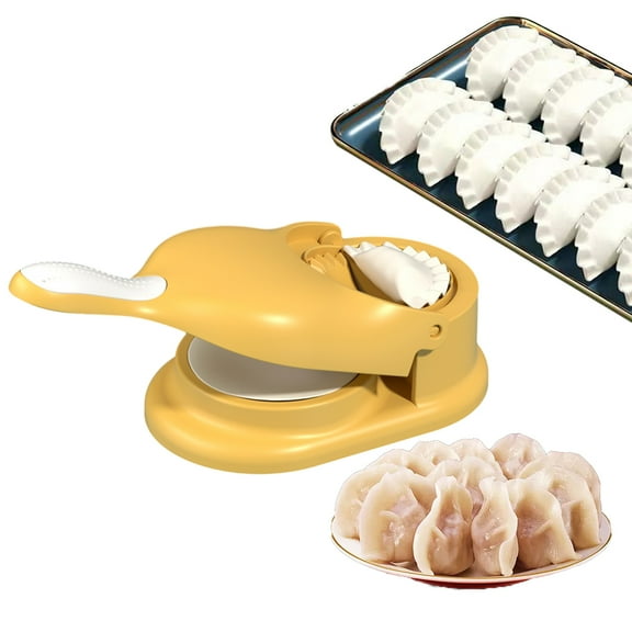 CSCHome 2 in 1 Dumpling Press Dumpling Skin Machine Hollow Dumpling Machine Multifunctional Manual Dumpling Press Mold Set