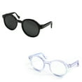thumbnail image 1 of CSCHome 2PCS 3.5inch Pet Cat Dogs Glasses ,Summer Pet Glasses Cute Fun Dress up Glasses Costume for Kitten Pet(Sky Blue+Ink Black), 1 of 5