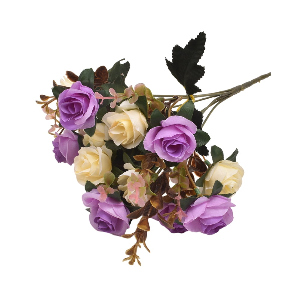 CSCHome 3PCS Fake Roses Wedding Decorations Tabletop Centerpieces ...